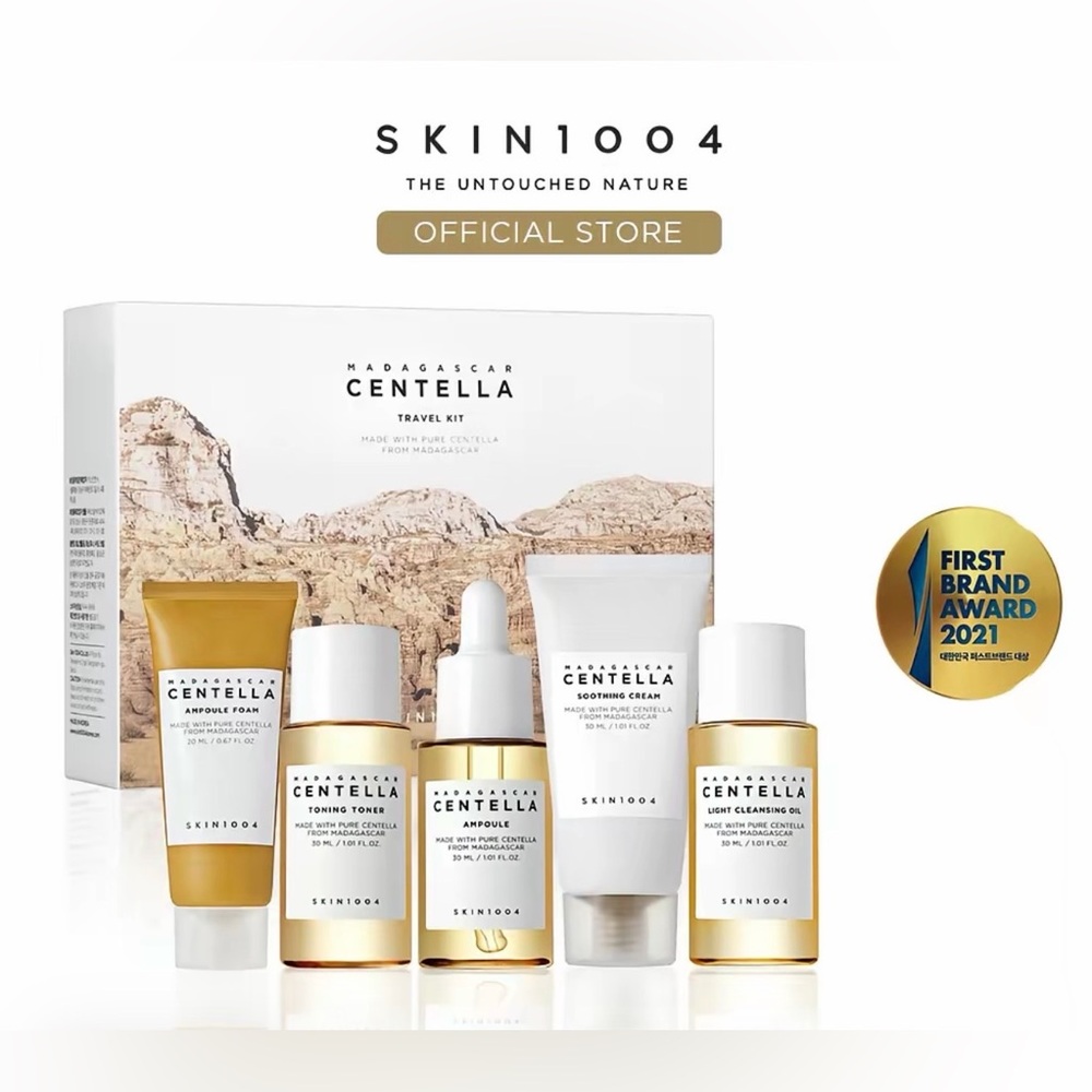 Madagascar Centella Travel Kit - Gold & White Moisturizer Set